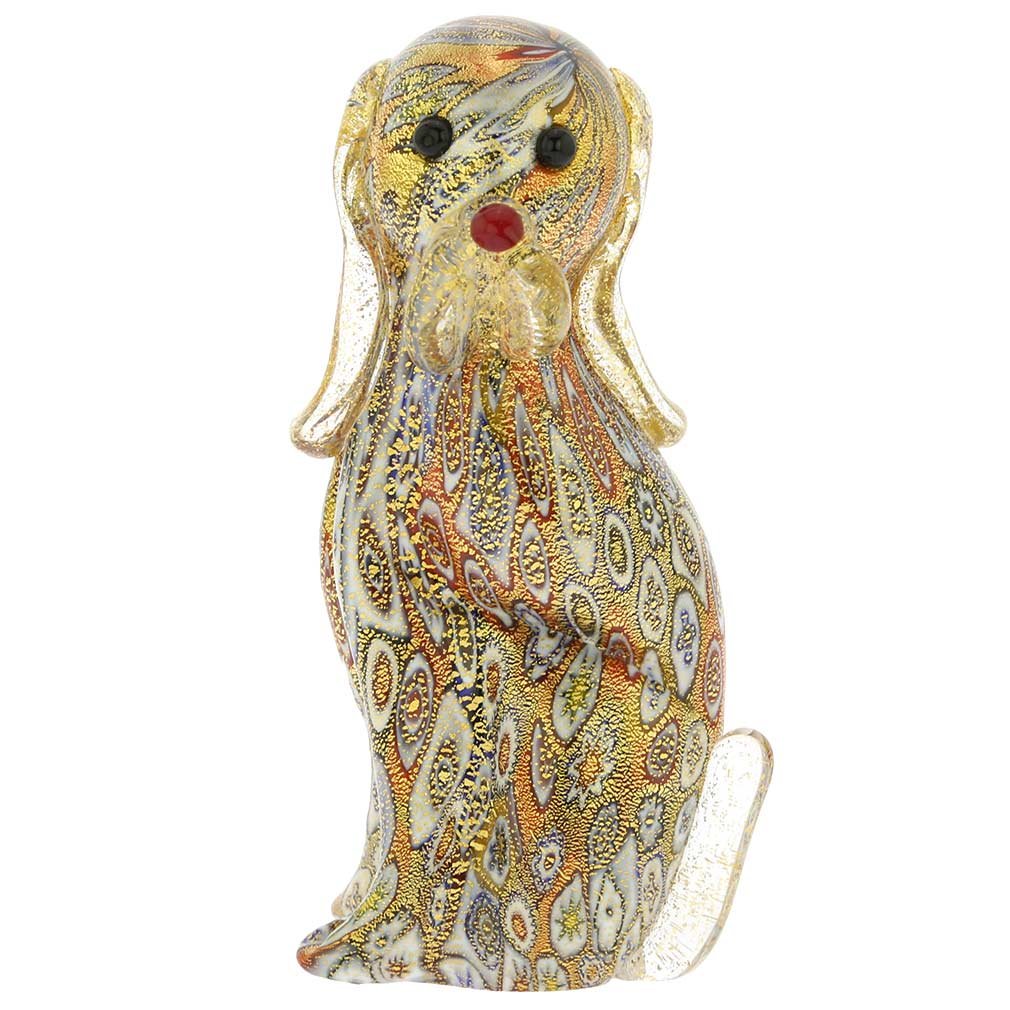 ベネチアングラス ミルフィオリ ゴールデンキルト 工芸品 ベネチアングラス ミルフィオリ ゴールデンキルト 工芸品